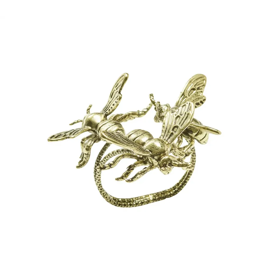 Hive Gold Napkin Rings Set of 4