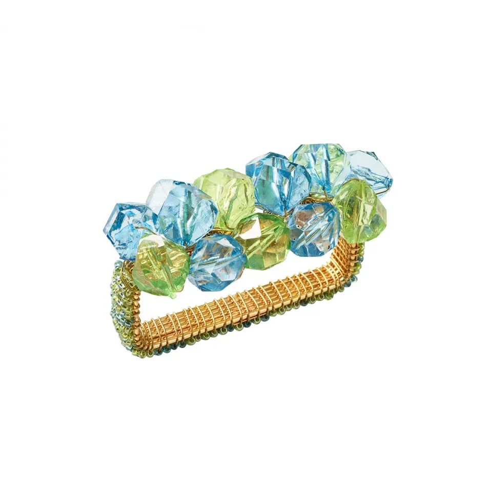 Pop Rocks Blue & Green Napkin Ring Set of 4