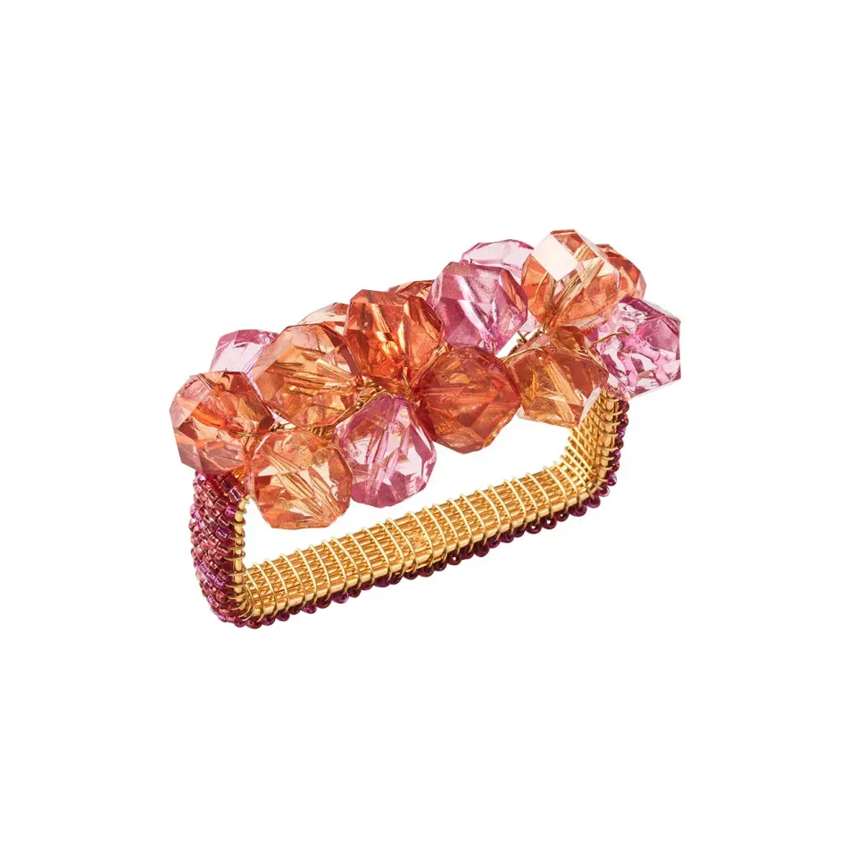 Pop Rocks Pink & Orange Napkin Ring Set of 4
