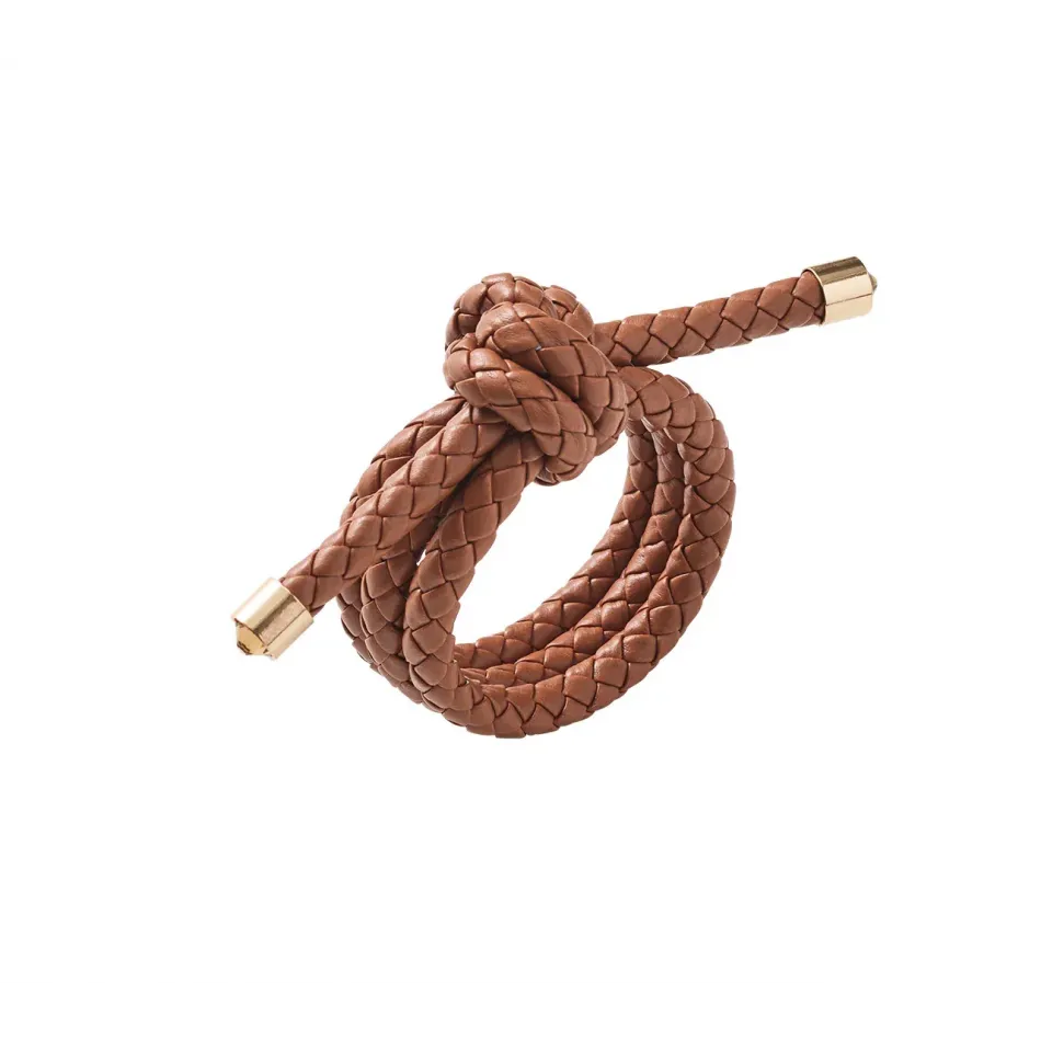 Rope Knot Brown Napkin Ring