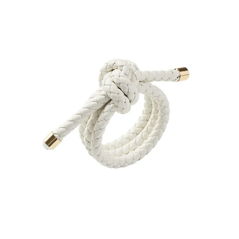 Rope Knot White Napkin Ring