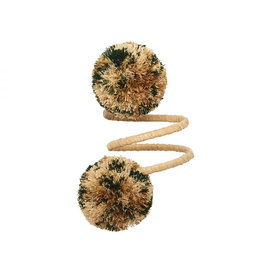 Casbah Natural & Green Napkin Ring Set of 4