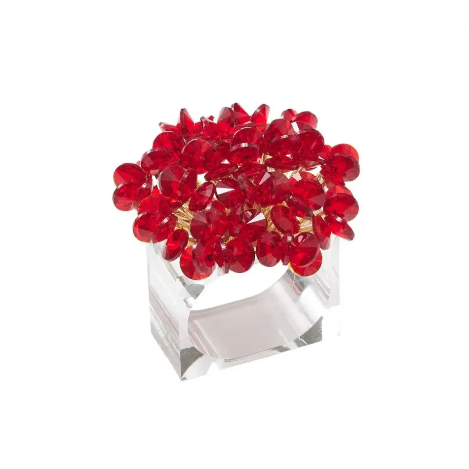 Aster Red Napkin Ring