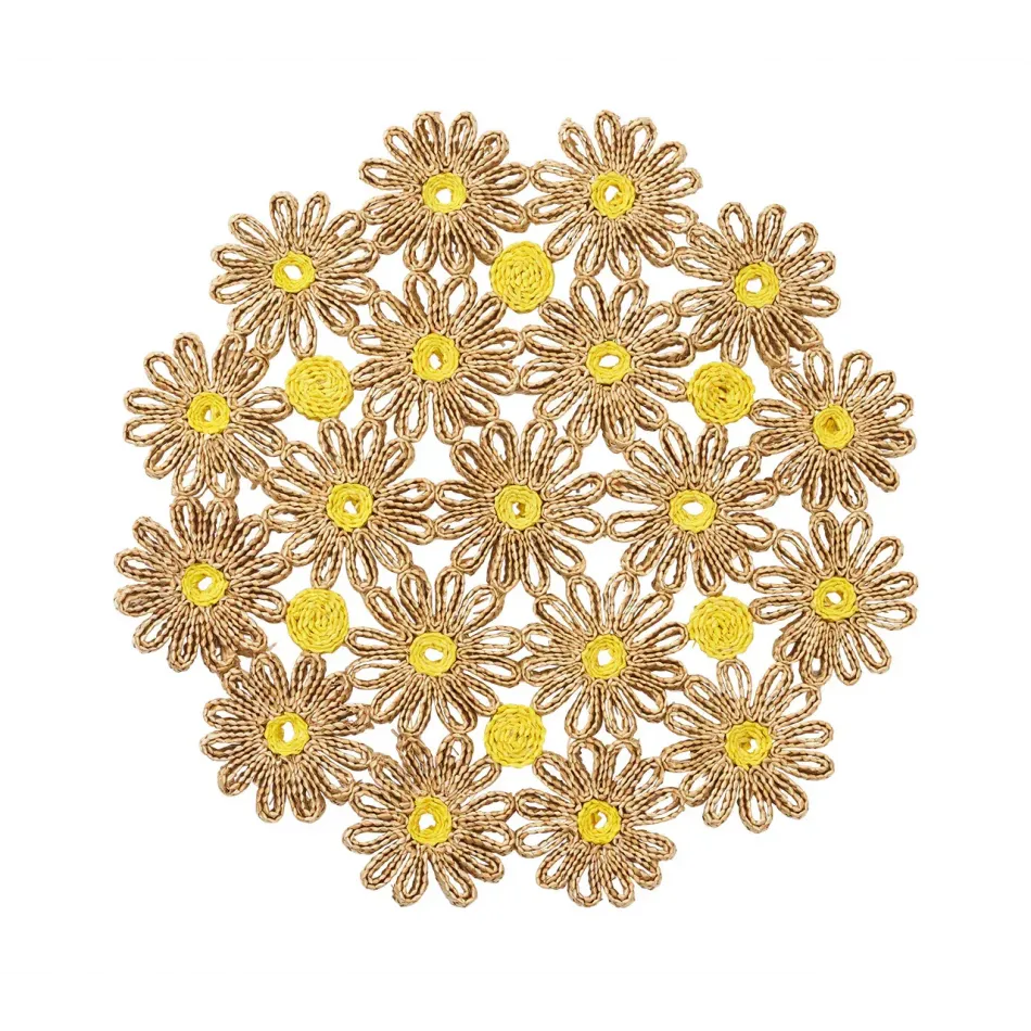 Daisy Natural & Yellow Placemat Set of 4
