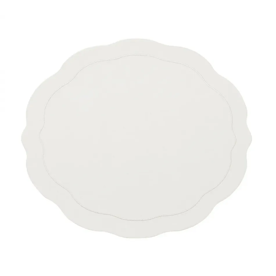 Tailored Neutral Tones White Placemats Set of 4