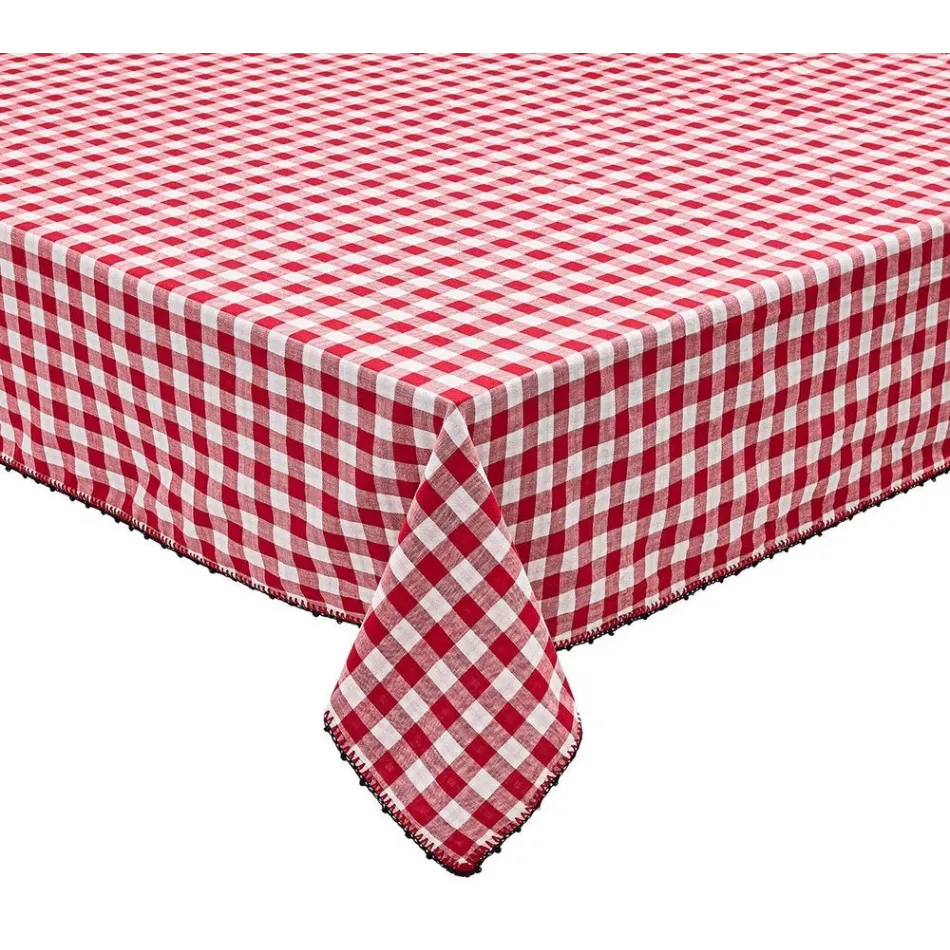 Check 54"X"110 Red/Navy Tablecloth