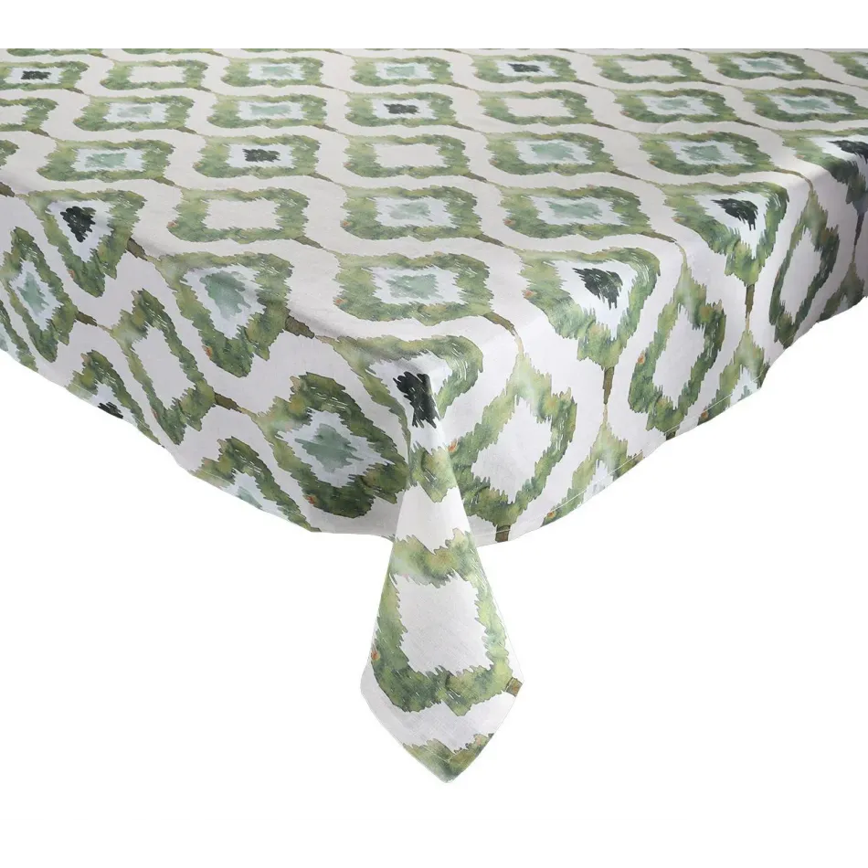 Watercolor Ikat 54 x 110 Olive Tablecloth