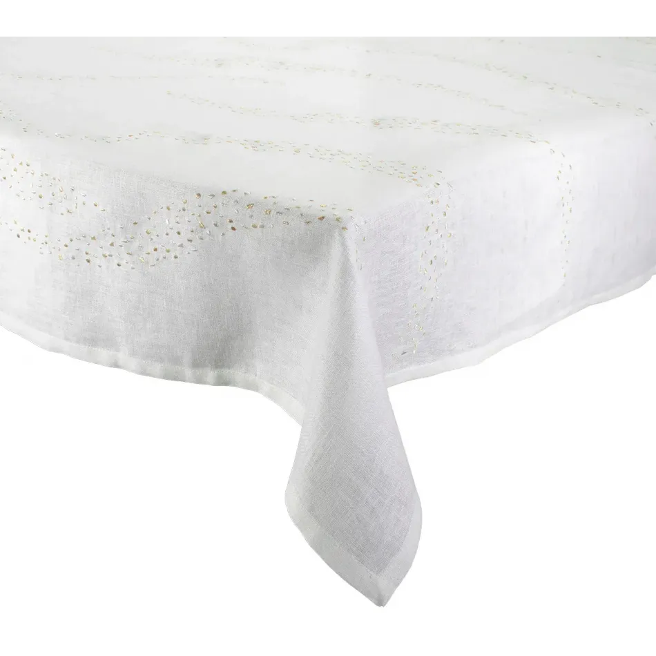 Pin Dot Gold & Silver Tablecloth
