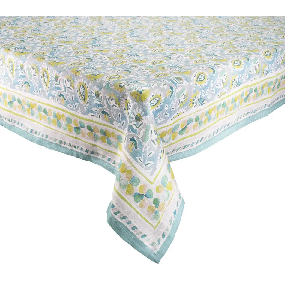 Mira Seafoam & Green Tablecloth
