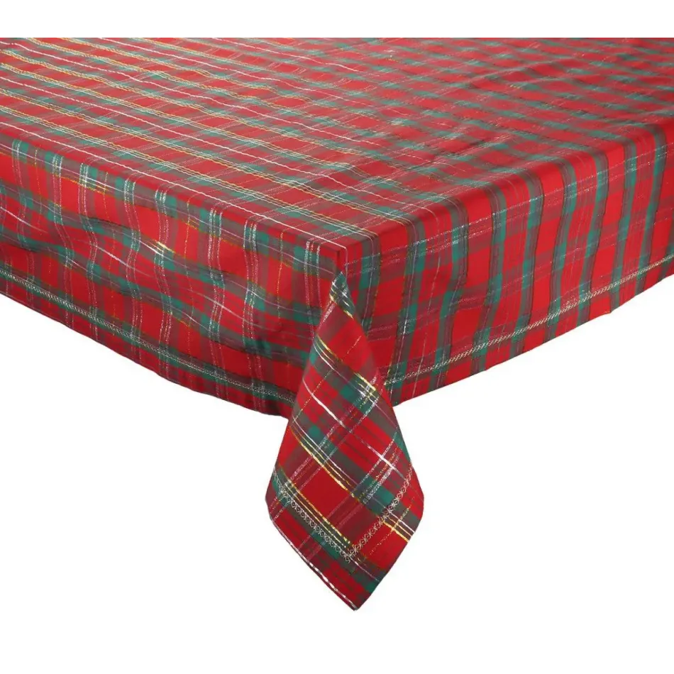 Holiday Threads 54 x 110 in Red/Green/Gold Tablecloth