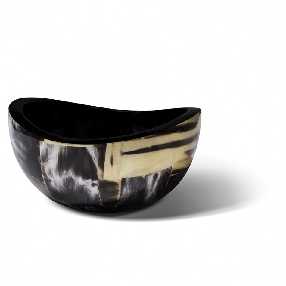 Horn Veneer Accent Bowl 6.7'' X 6.7'' X 3.1''