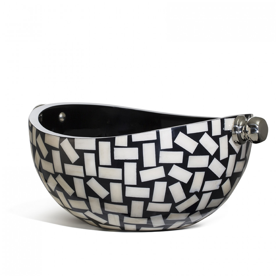 Bone Domino Serving Bowl 16.9'' X 12.2'' X 7.5''