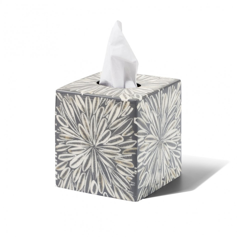 Gray Almendro Tissue Box 5.9" x 5.9" x 6.0"