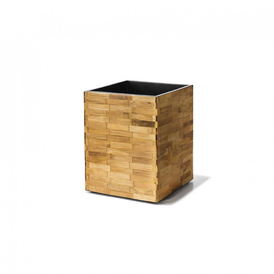 Bamboo Veneer Wastebasket 8.7" x 8.7" x 11"