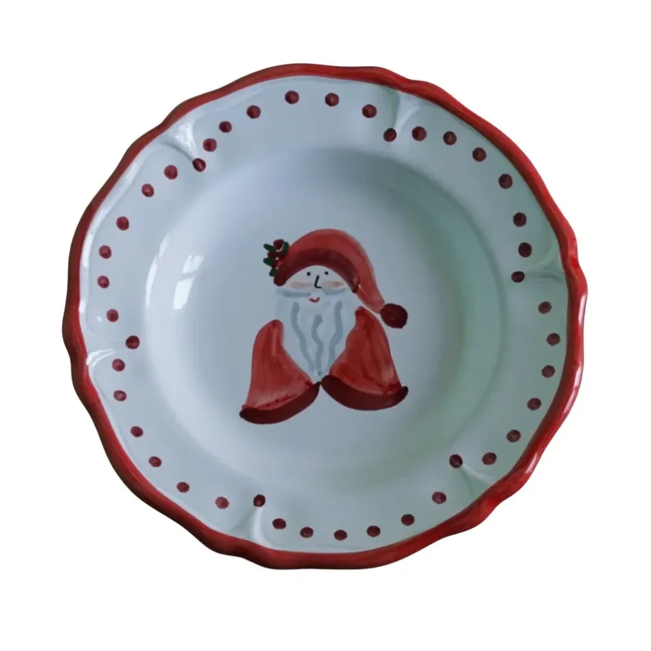 Babbo Natale Santa With Dots Pasta Bowl