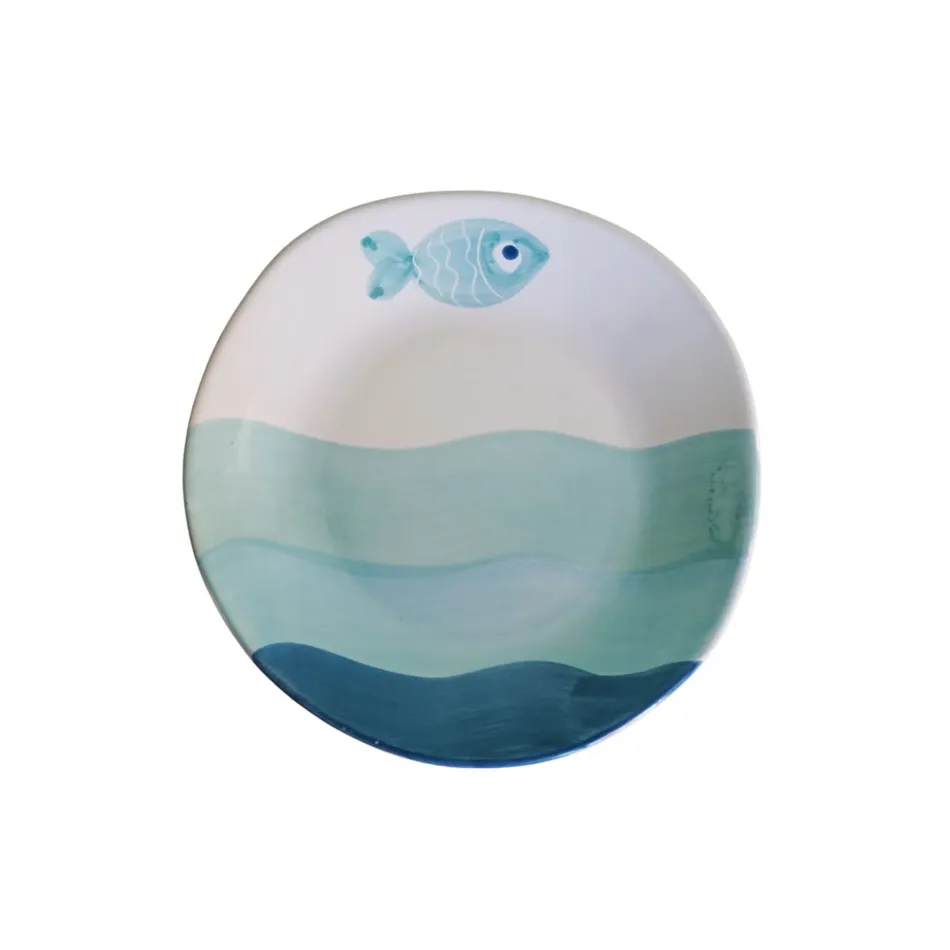 Capri Turquoise Salad Dessert Plate