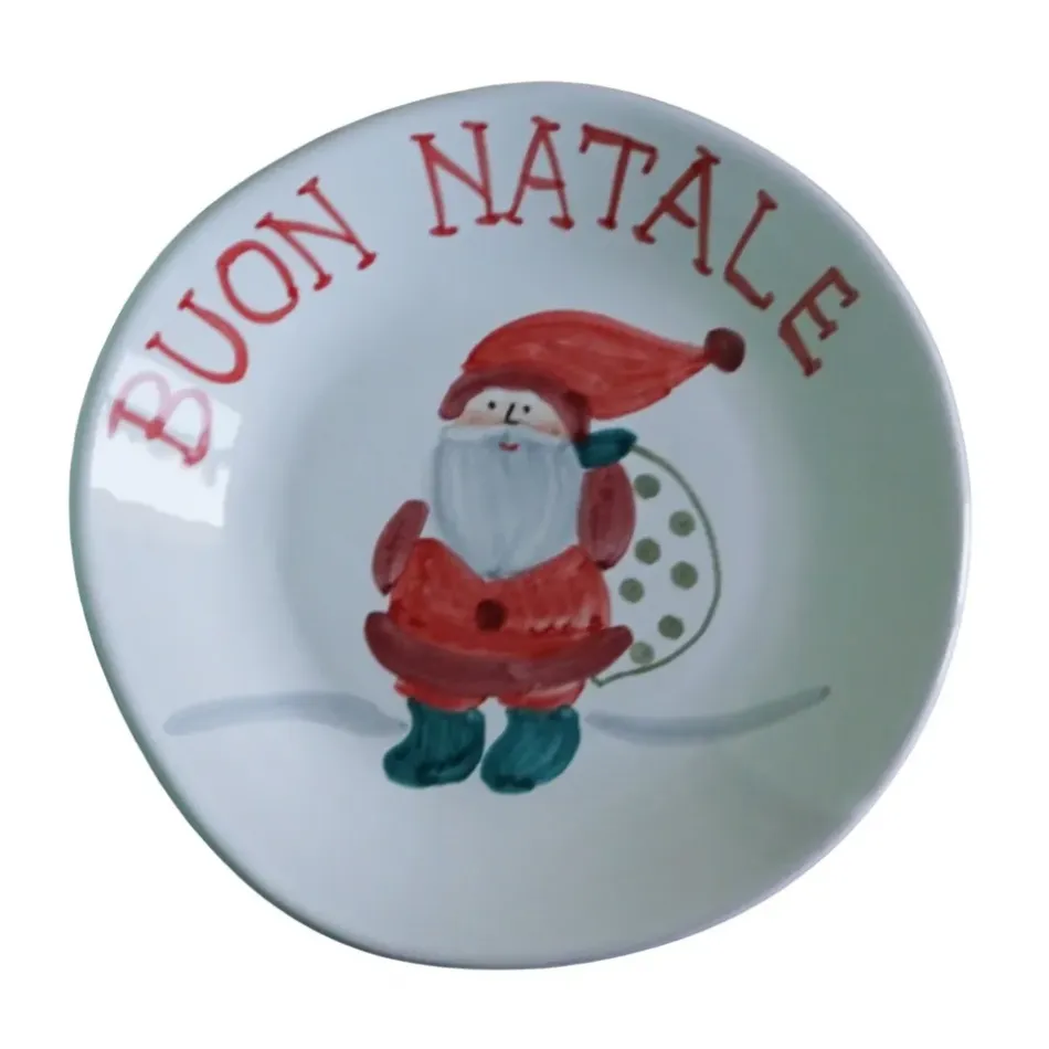 Natale Santa Claus Salad Dessert Plate