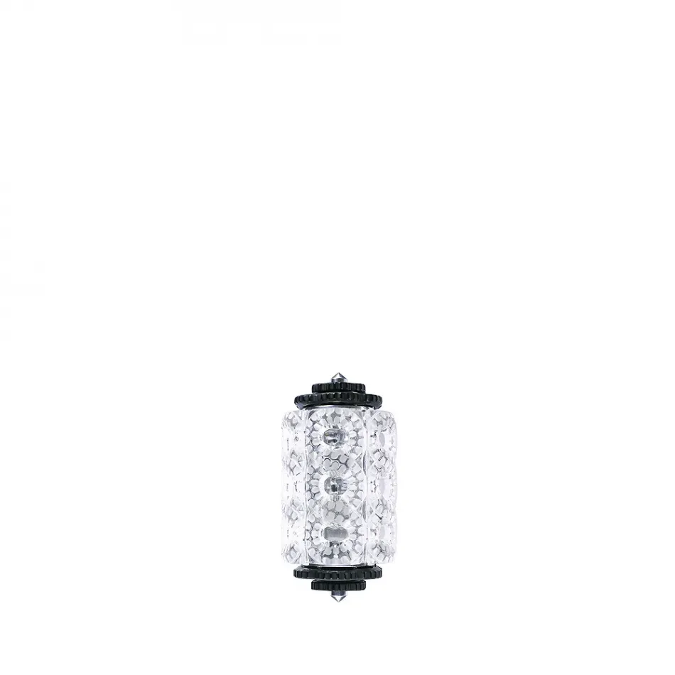 Seville Wall Sconce, Clear And Black Crystal, Chrome Finish