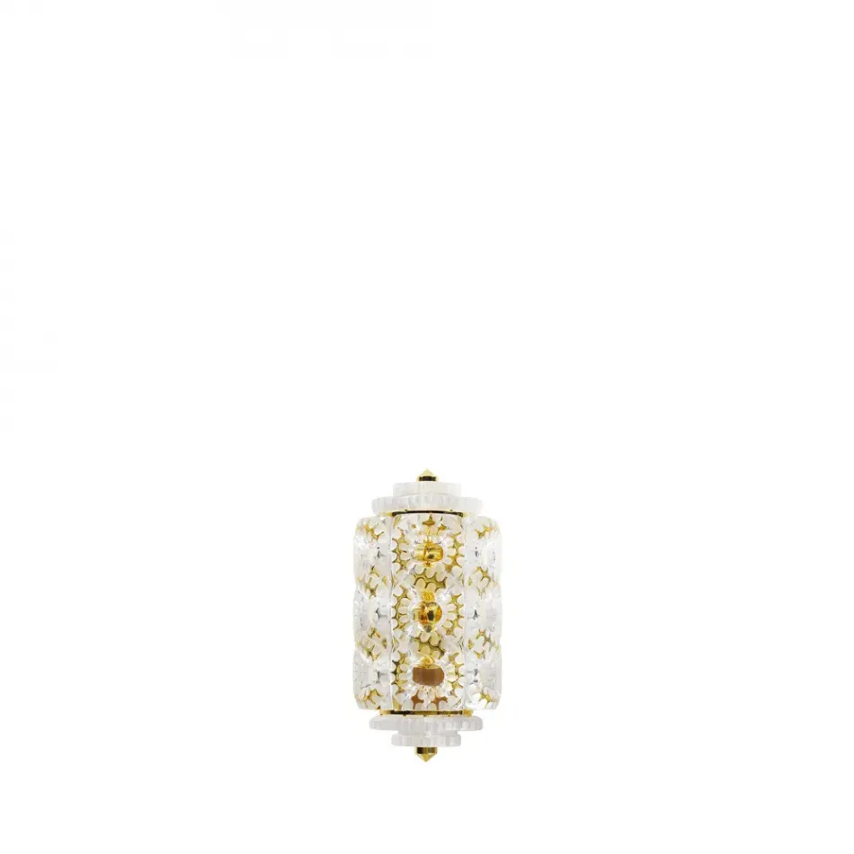 Seville Wall Sconce, Clear Crystal, Gilded Finish (1 Tier)