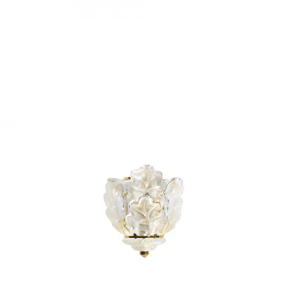 Chêne Wall Sconce, Clear Crystal, Gilded Finish