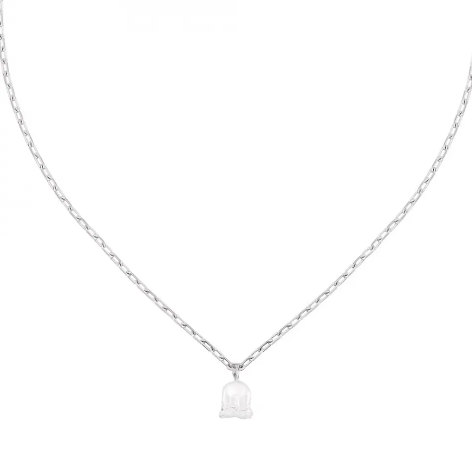 Muguet Necklace 1 Clear Crystal, Silver