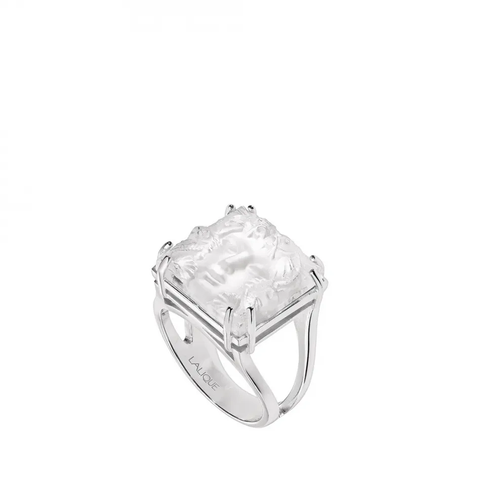 Lalique Arethuse Ring Clear Crystal, Silver 57 (US 8) (Special Order) |  Gracious Style