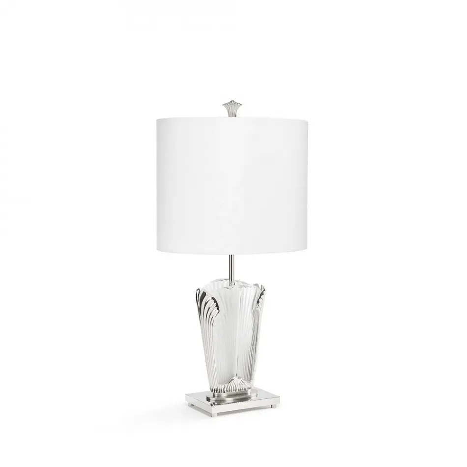 Ginkgo Lamp, Clear Crystal, Shiny And Brushed Nickel Finish