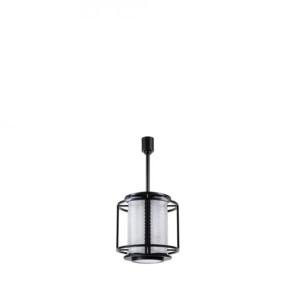 Coutard Lantern Small Size By Pierre-Yves Rochon, Clear Crystal And Matte Black