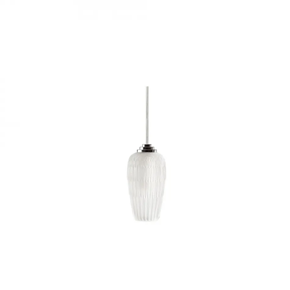 Plumes Ceiling Lamp, Clear Crystal, Chrome Finish