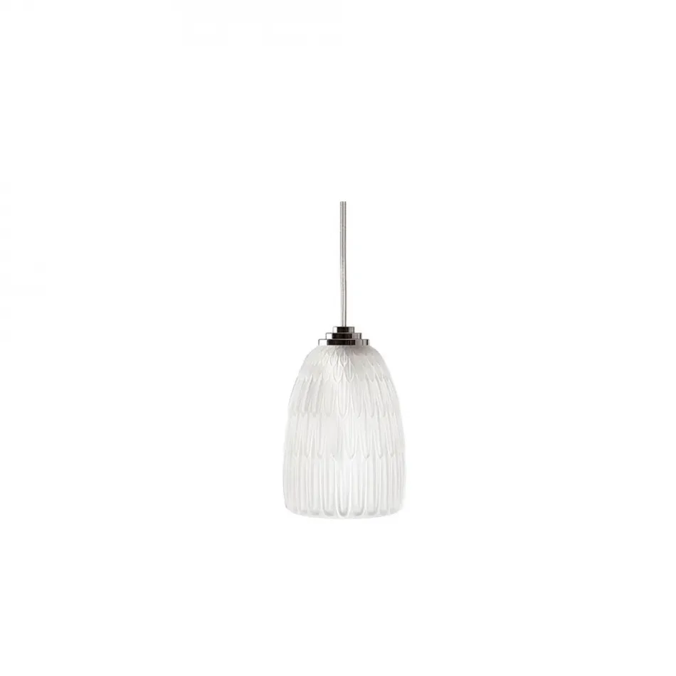 Plumes Ceiling Lamp, Clear Crystal, Chrome Finish