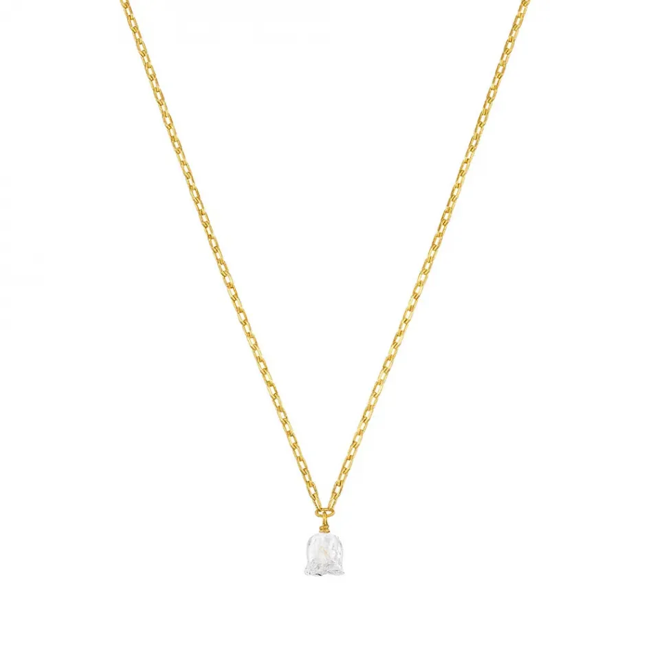 Muguet Necklace Clear Crystal, Vermeil