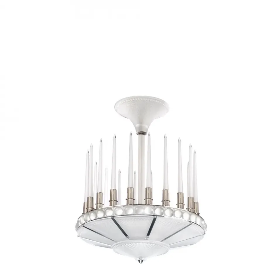 Perles Chandelier, Clear Crystal, Nickel Finish, 1 Tier - Diam 690 Mm