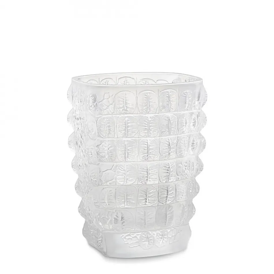 Croco Vase, Clear Crystal