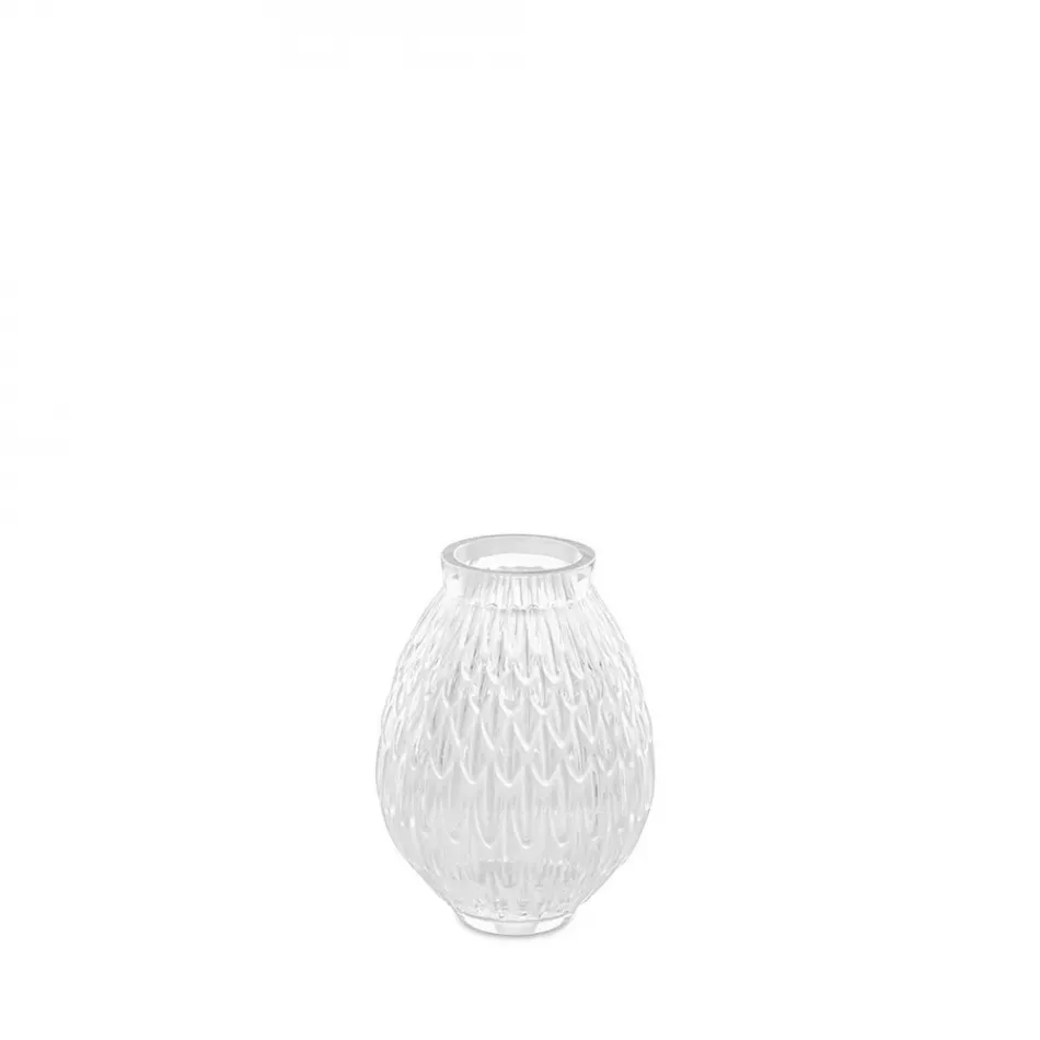 Plumes Small Vase, Clear Crystal