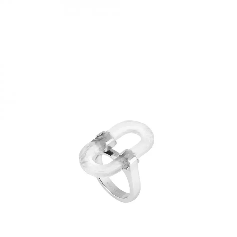 Empreinte Animale Ring, Clear Crystal, Silver 51 (US 5.5) (Special Order)