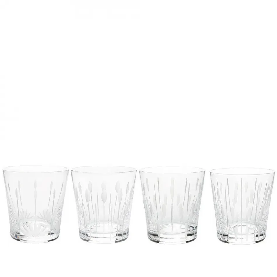 Lotus, 4 Tumblers Set 30 Cl, Clear Crystal