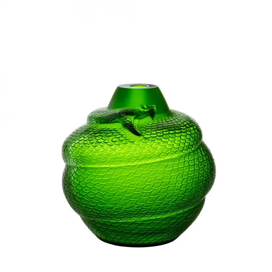 Serpent Vase, Green Amazon Crystal