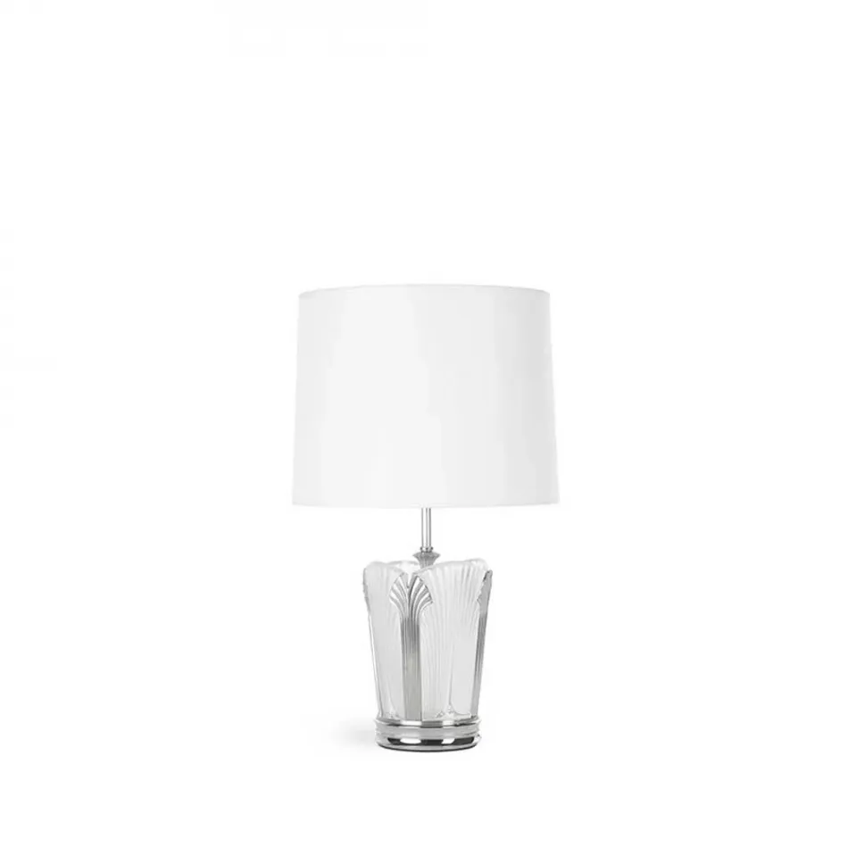 Ginkgo Small Lamp, Clear Crystal, Nickel Finish