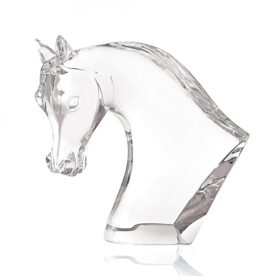 Horse Head Sculpture Clear