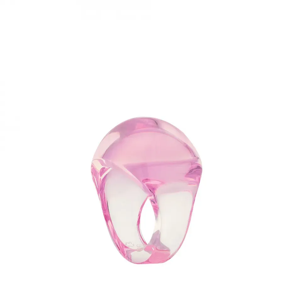 Cabochon Ring Pink Crystal