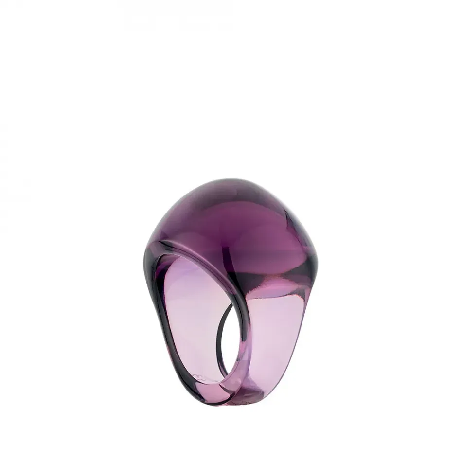 Cabochon Ring Purple Crystal 49 (US 4.75) (Special Order)