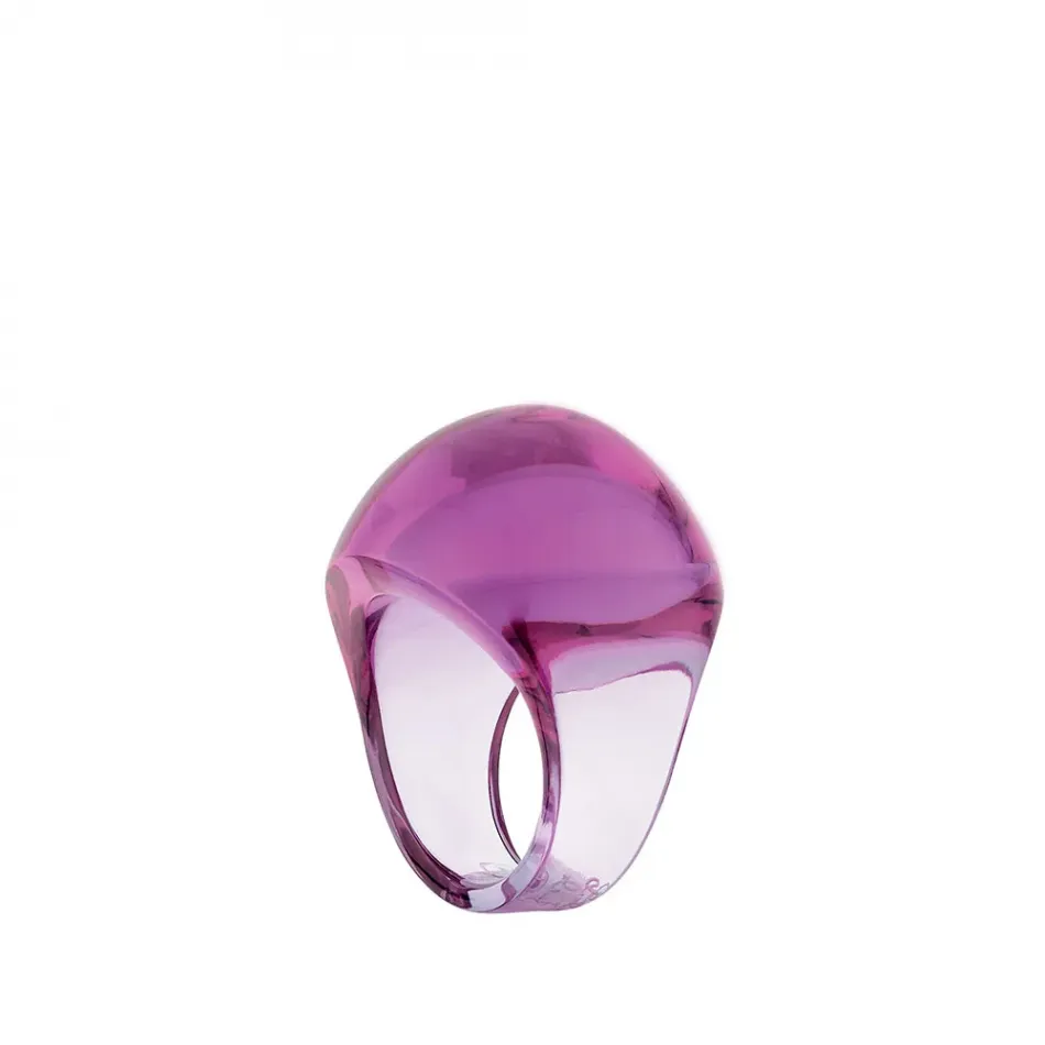 Cabochon Ring Fuchsia Crystal