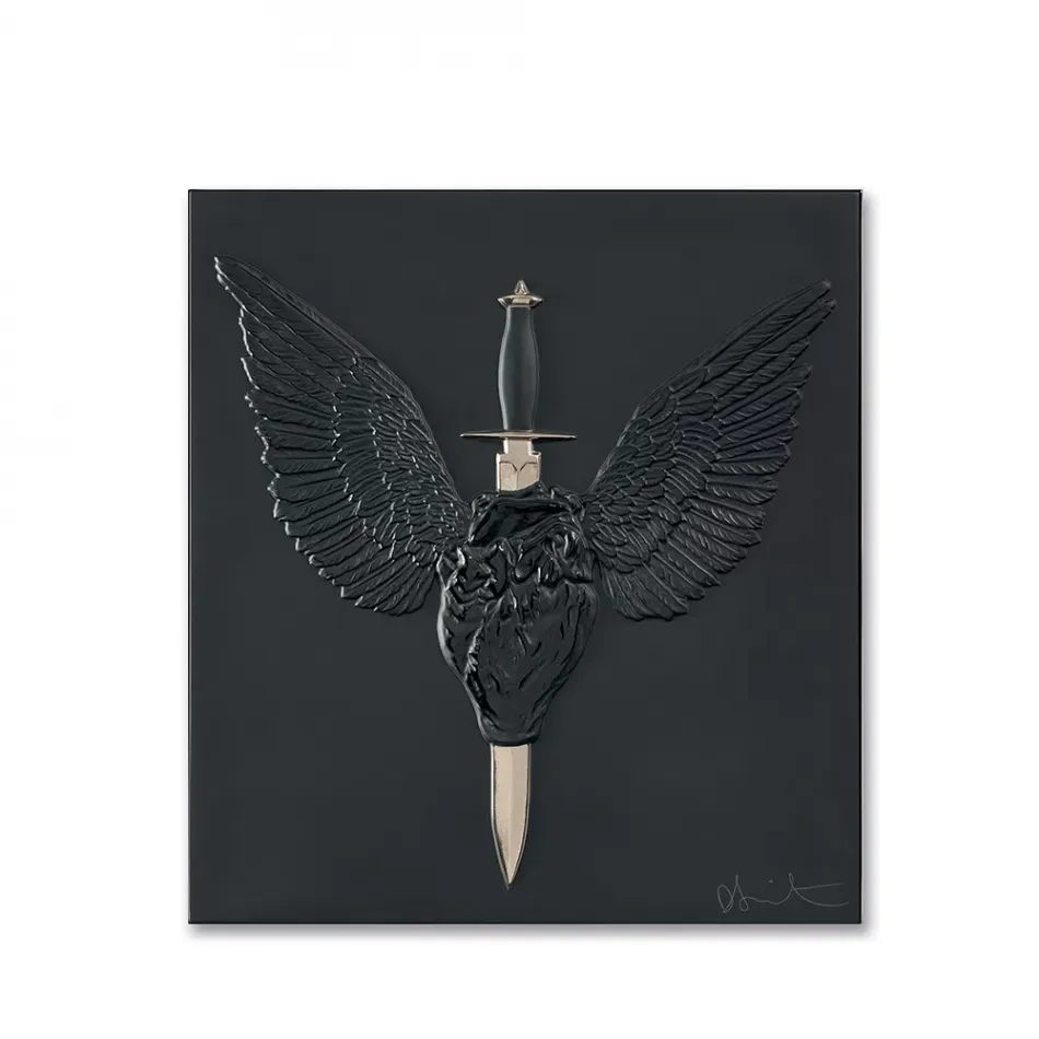 Eternal Prayer Panel, Limited Edition (50 Pieces), Black Crystal And Platinum Stamped (Special Order)