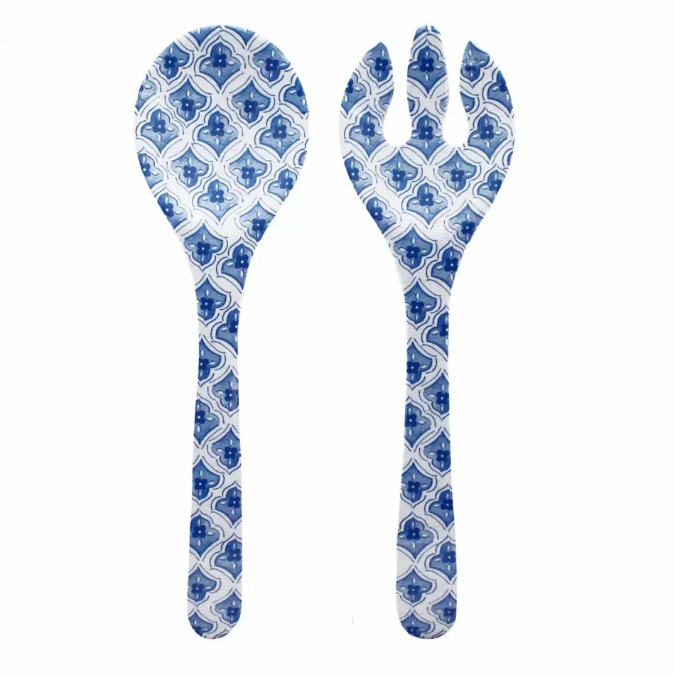 Moroccan Blue Melamine Salad Serving Set