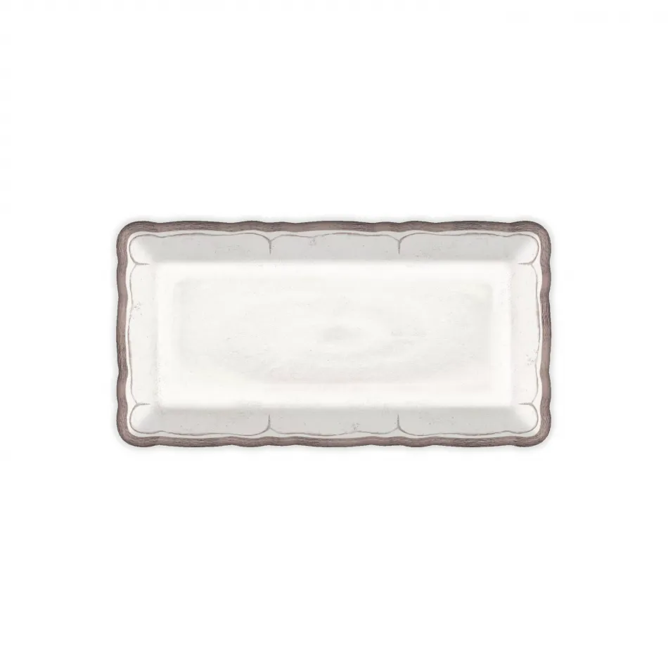 Rustica Antique White Melamine 10" X 5" Biscuit Tray