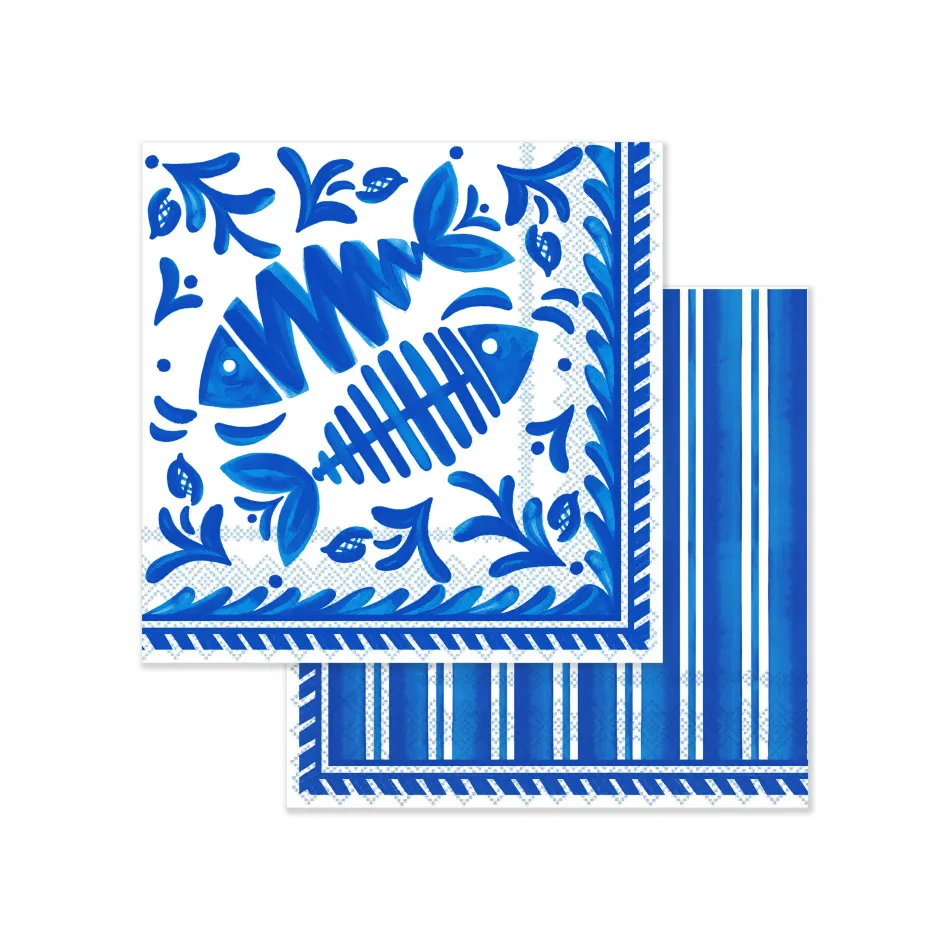 Mediterraneo Patterned Paper Dinner Napkins 15.75" x 15.75" (Pack Of 20)