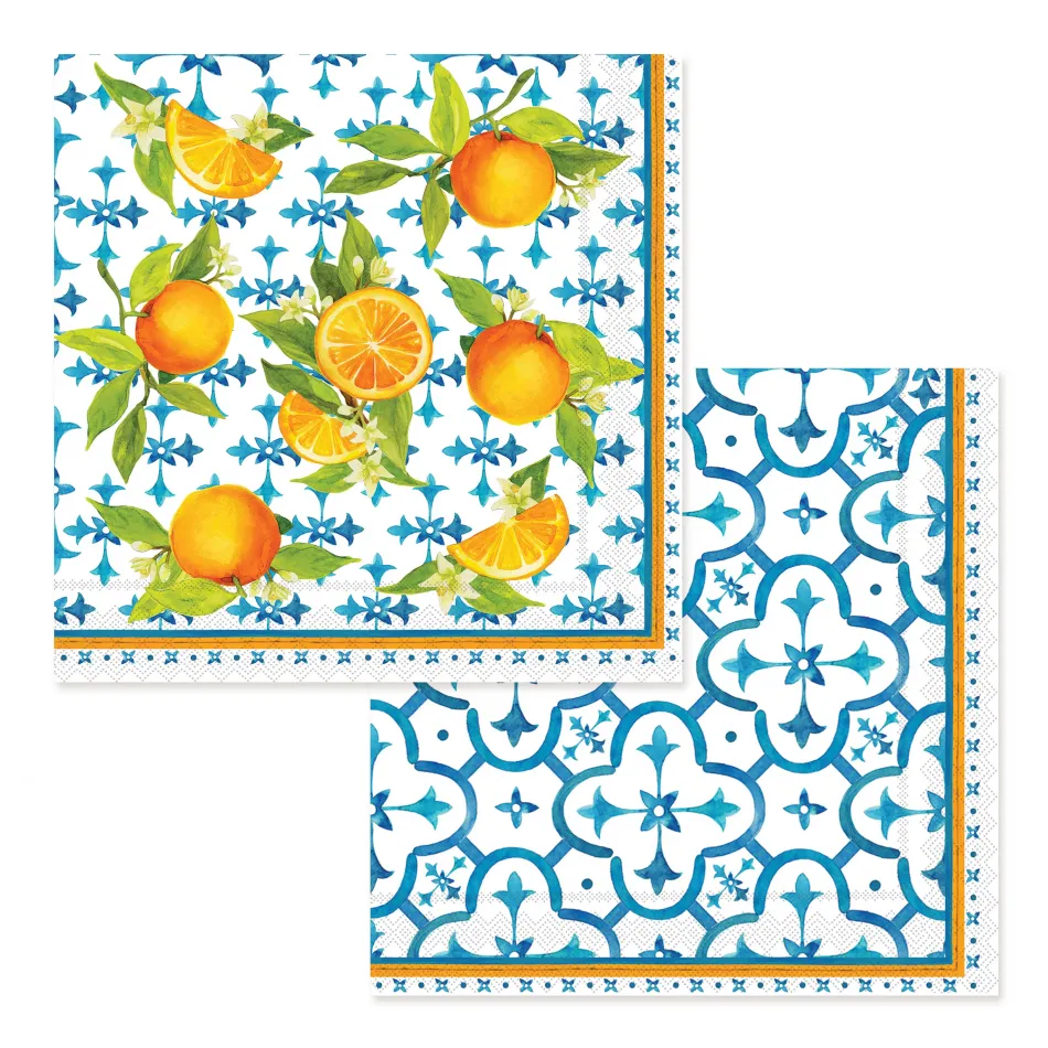 Valencia Patterned Paper Dinner Napkins 15.75" X 15.75" (Pack Of 20)