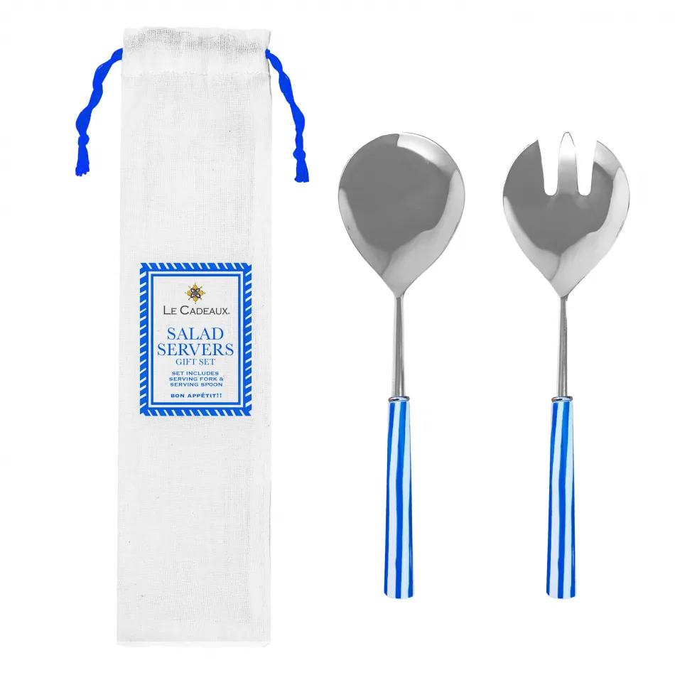 Mediterraneo Salad Serving Set In Cotton Gift Bag