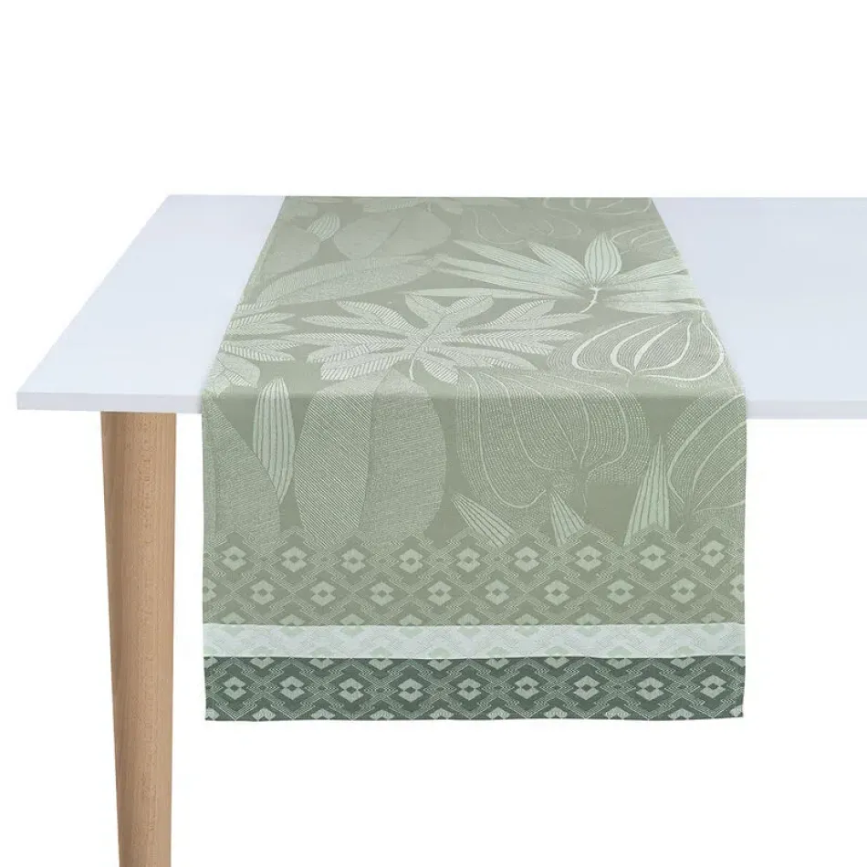 Nature Sauvage Green Runner 20" x 59"