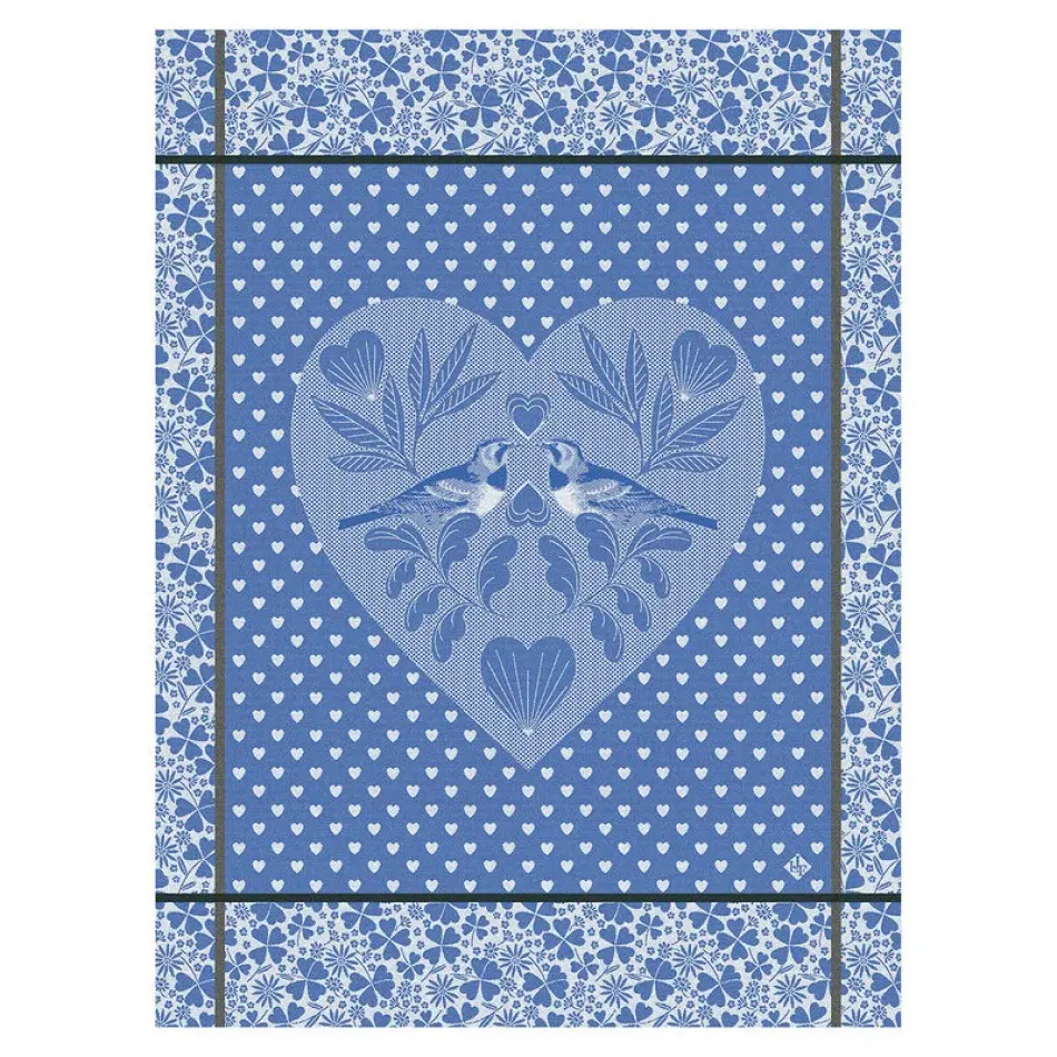 Amour Blue Tea Towel 24" x 31"